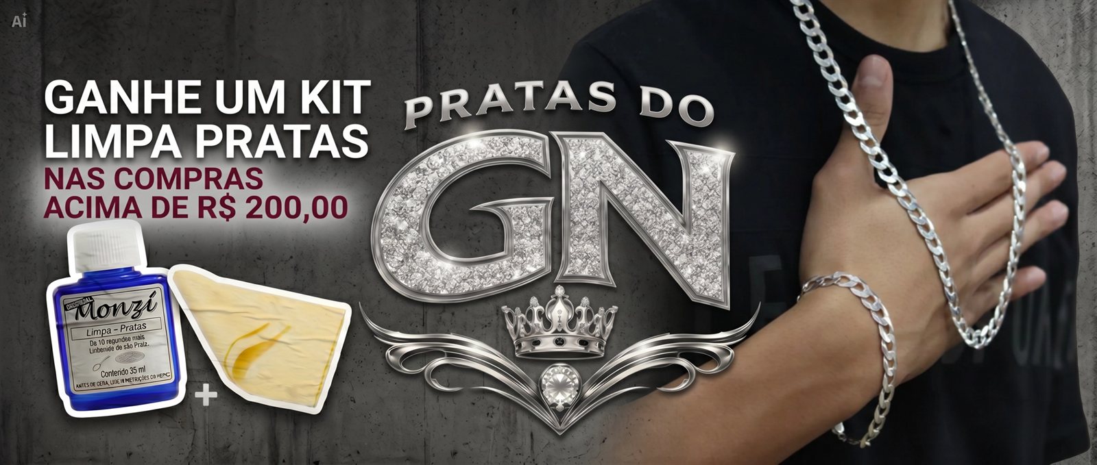 Ganhe um kit limpa pratas nas compras acima de R$ 200 — Pratas do GN