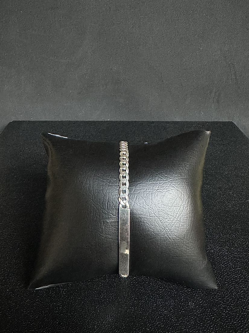 Pulseira de Prata Masculina 925 Barra Legítima
